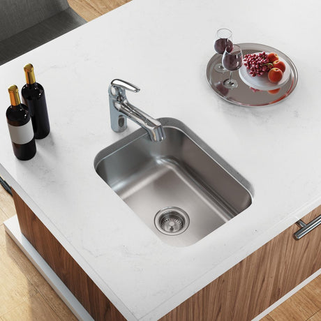 Dayton Stainless Steel 16" x 20-1/2" x 8", Single Bowl Undermount Sink