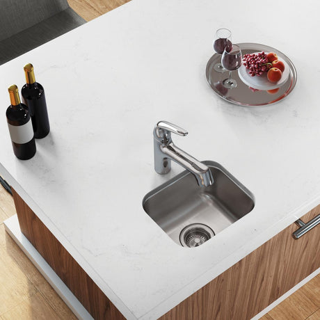 Dayton Stainless Steel 14-1/2" x 12-1/2" x 6-1/2", Single Bowl Undermount Bar Sink
