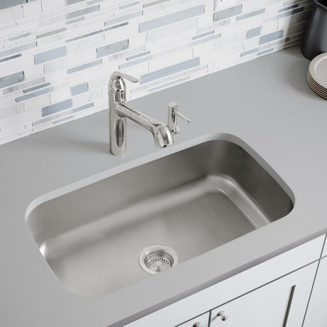Dayton Stainless Steel 30-1/2" x 18-1/4" x 8", Single Bowl Undermount Sink