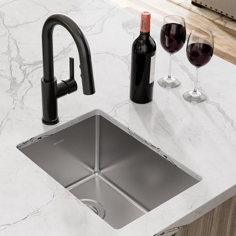 18 Gauge Stainless Steel 13.5 x 18.5 x 9 Single Bowl Undermount Bar/Prep Sink