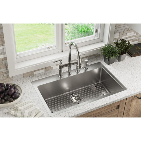 18 Gauge Stainless Steel 33 x 22 x 9 Single Bowl Dual Mount Kitchen Sink Kit