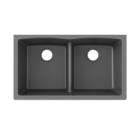 Quartz 33x19x10 Dbl UMnt Sink
