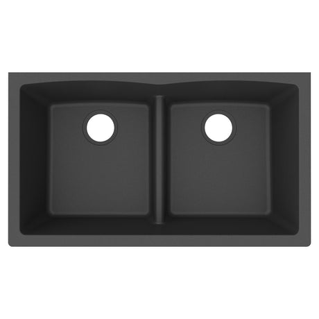 Quartz 33x19x10 Dbl UMnt Sink