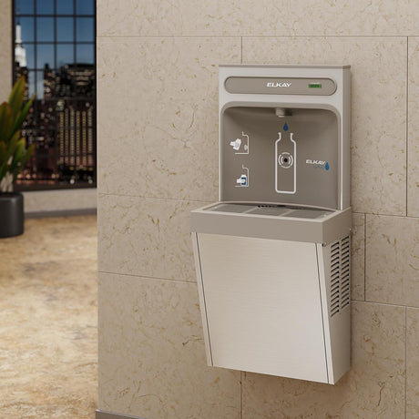 Elkay ezH2O Refrigerated Surface Mount Bottle Filling Station, Non-Filtered 8GPH Stainless Steel