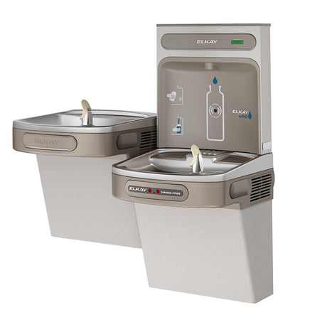 Elkay ezH2O Bottle Filling Station with Bi-Level ADA Cooler Hands Free Activation Non-Filtered Refrigerated Light Gray