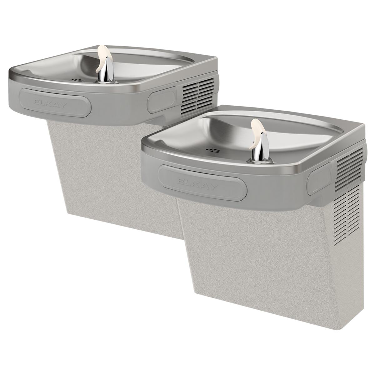 Elkay Versatile Cooler Wall Mount Bi-Level ADA Non-Filtered Refrigerated, Light Gray Granite