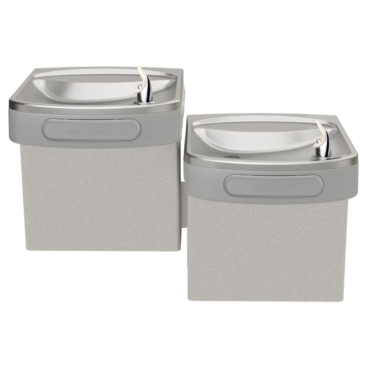 Elkay Versatile Cooler Wall Mount Bi-Level ADA Non-Filtered, Non-Refrigerated Light Gray Granite