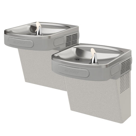 Elkay Versatile Cooler Wall Mount Bi-Level ADA Non-Filtered, Non-Refrigerated Light Gray Granite