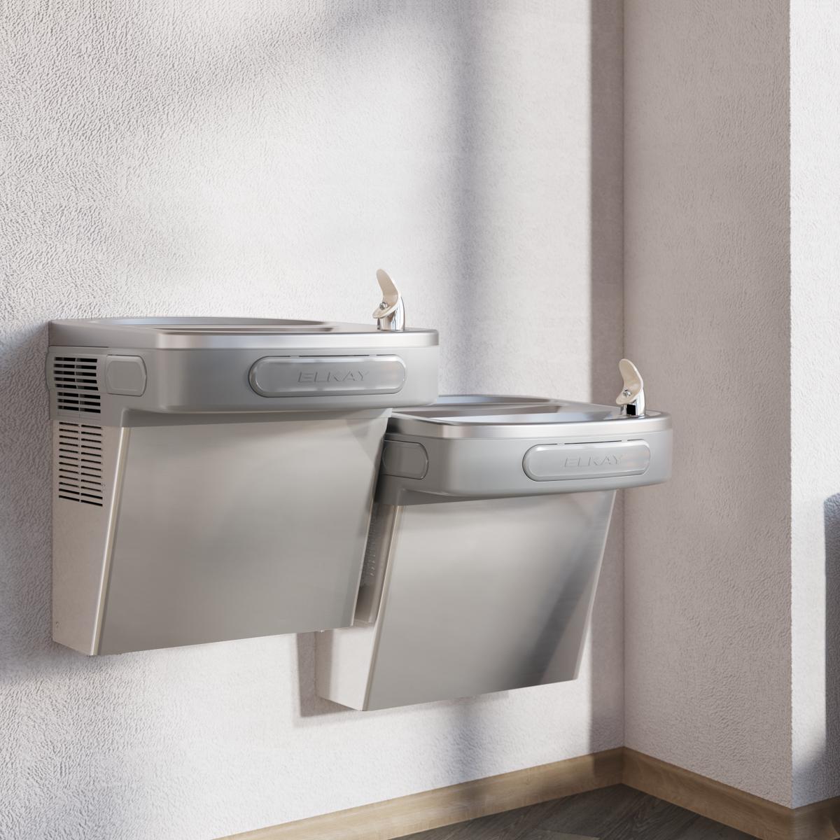 Elkay Versatile Cooler Wall Mount Bi-Level ADA Non-Filtered, Non-Refrigerated Stainless