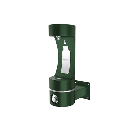 Elkay Outdoor ezH2O Single Arm Bottle Filling Station Wall Mount, Non-Filtered Non-Refrigerated Freeze Resistant Evergreen