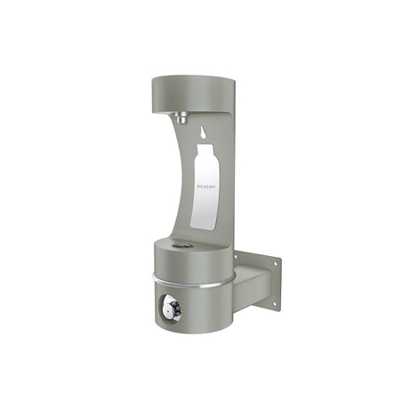 Elkay Outdoor ezH2O Single Arm Bottle Filling Station Wall Mount, Non-Filtered Non-Refrigerated Freeze Resistant Gray