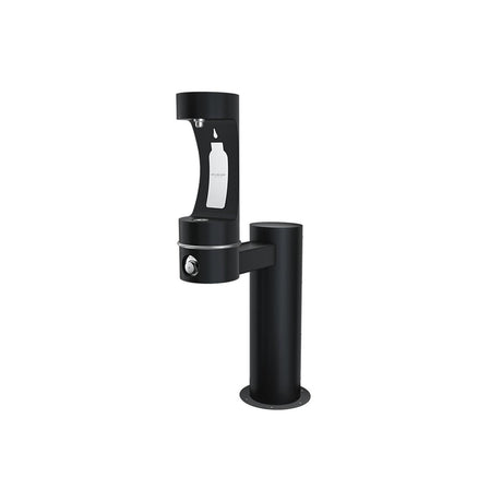 Elkay Outdoor ezH2O Bottle Filling Station Single Pedestal, Non-Filtered Non-Refrigerated Freeze Resistant Black