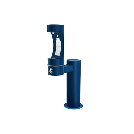 Elkay Outdoor ezH2O Bottle Filling Station Single Pedestal, Non-Filtered Non-Refrigerated Freeze Resistant Blue