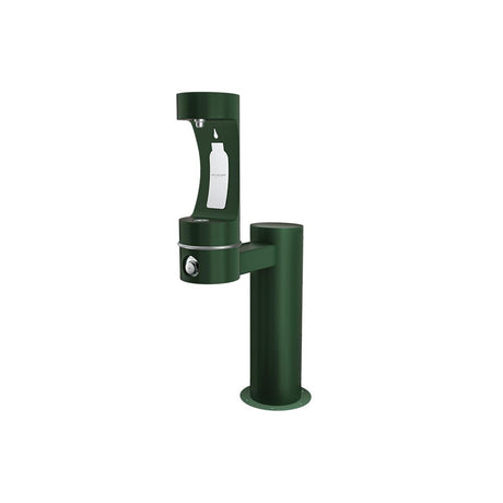 Elkay Outdoor ezH2O Bottle Filling Station Single Pedestal, Non-Filtered Non-Refrigerated Freeze Resistant Evergreen