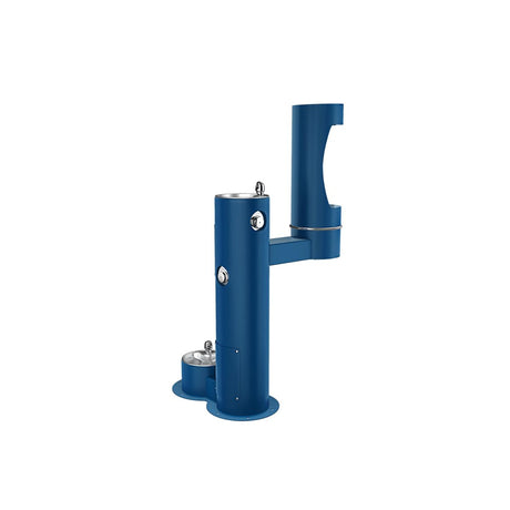 Elkay Outdoor ezH2O Lower Bottle Filling Station Bi-Level Pedestal, with Pet Station Non-Filtered NonRefrige Freeze Resistant Blue