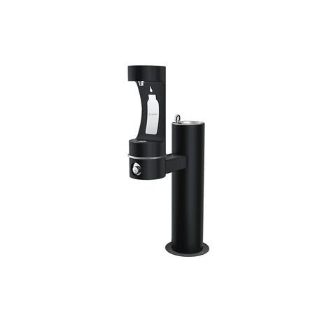 Elkay Outdoor ezH2O Lower Bottle Filling Station Bi-Level Pedestal, Non-Filtered Non-Refrigerated Freeze Resistant Black