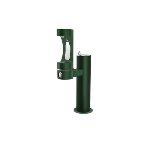 Elkay Outdoor ezH2O Lower Bottle Filling Station Bi-Level Pedestal, Non-Filtered Non-Refrigerated Freeze Resistant Evergreen