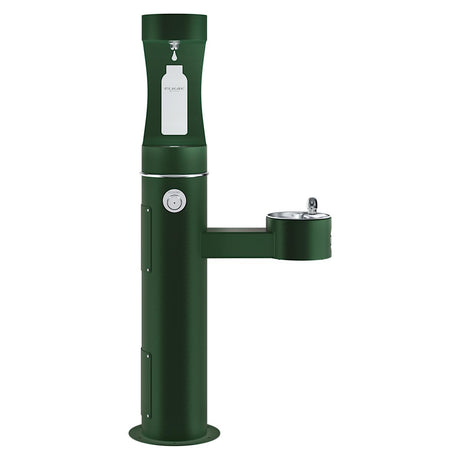 Elkay Outdoor ezH2O Upper Bottle Filling Station Bi-Level Pedestal, Non-Filtered Non-Refrigerated Evergreen