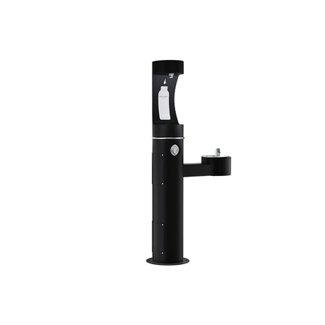 Elkay Outdoor ezH2O Upper Bottle Filling Station Bi-Level Pedestal, Non-Filtered Non-Refrigerated Freeze Resistant Black