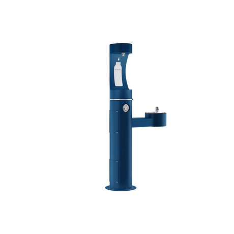 Elkay Outdoor ezH2O Upper Bottle Filling Station Bi-Level Pedestal, Non-Filtered Non-Refrigerated Freeze Resistant Blue