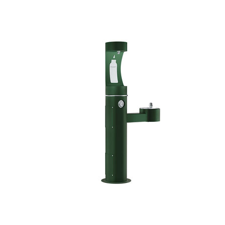 Elkay Outdoor ezH2O Upper Bottle Filling Station Bi-Level Pedestal, Non-Filtered Non-Refrigerated Freeze Resistant Evergreen