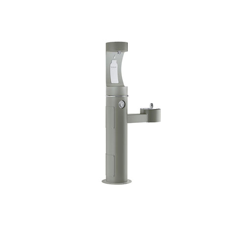 Elkay Outdoor ezH2O Upper Bottle Filling Station Bi-Level Pedestal, Non-Filtered Non-Refrigerated Freeze Resistant Gray
