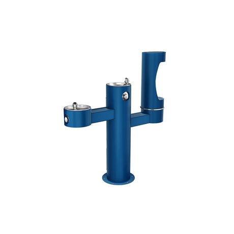Elkay Outdoor ezH2O Lower Bottle Filling Station Tri-Level Pedestal, Non-Filtered Non-Refrigerated FR Blue