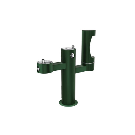 Elkay Outdoor ezH2O Lower Bottle Filling Station Tri-Level Pedestal, Non-Filtered Non-Refrigerated FR Evergreen