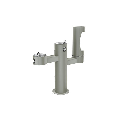Elkay Outdoor ezH2O Lower Bottle Filling Station Tri-Level Pedestal, Non-Filtered Non-Refrigerated FR Gray