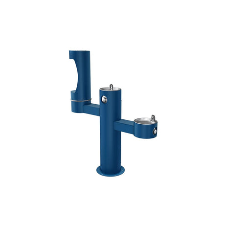 Elkay Outdoor ezH2O Middle Bottle Filling Station Tri-Level Pedestal, Non-Filtered Non-Refrigerated Blue