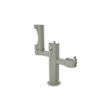 Elkay Outdoor ezH2O Middle Bottle Filling Station Tri-Level Pedestal, Non-Filtered Non-Refrigerated Gray