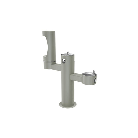 Elkay Outdoor ezH2O Middle Bottle Filling Station Tri-Level Pedestal, Non-Filtered Non-Refrigerated Gray