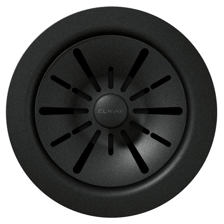 Quartz Perfect Drain 3-1/2" Polymer Disposer Flange with Removable Basket Strainer and Rubber Stopper Caviar