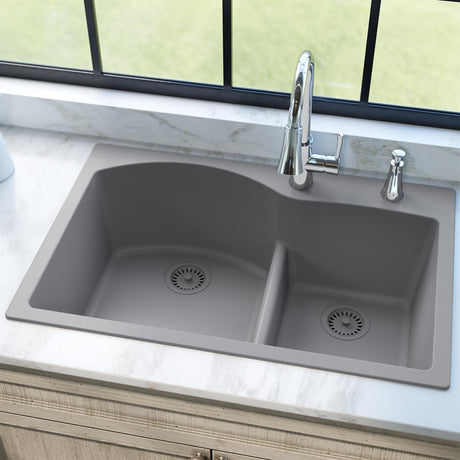 DISPOSER DRAIN FITTING - GREYSTONE