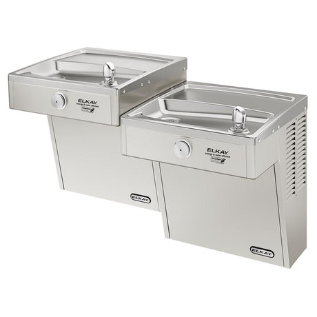 Elkay Cooler Wall Mount Bi-Level GreenSpec ADA, Vandal-Resistant Filtered Refrigerated Stainless