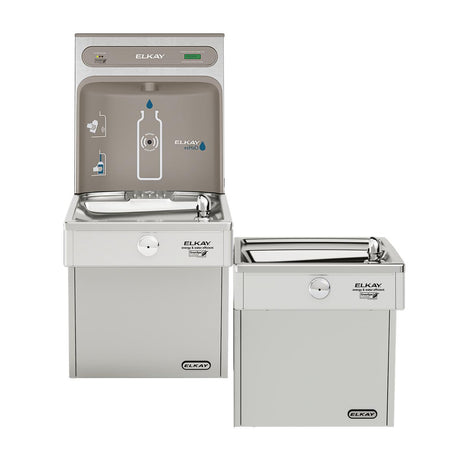 Elkay ezH2O Bottle Filling Station, & Bi-Level High Efficiency Vandal-Resistant Cooler, Filtered Refrigerated Stainless