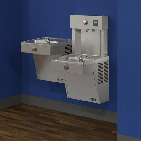 Elkay ezH2O Vandal-Resistant Bottle Filling Station &, Bi-Level Cooler Filtered Refrigerated Stainless