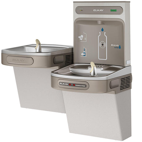 Elkay ezH2O Bottle Filling Station with Bi-Level ADA Cooler Hands Free Activation, Filtered Refrigerated Light Gray