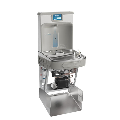 Enhanced Connected ezH2O Bottle Filling Station & Single ADA Cooler Refrigerated Stainless High Capacity Lead Reduction Quick Filter Change