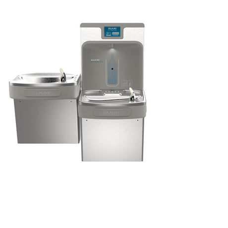 Elkay Enhanced ezH2O Bottle Filling Station, & Versatile Bi-Level ADA Cooler, Filtered Refrigerated Stainless