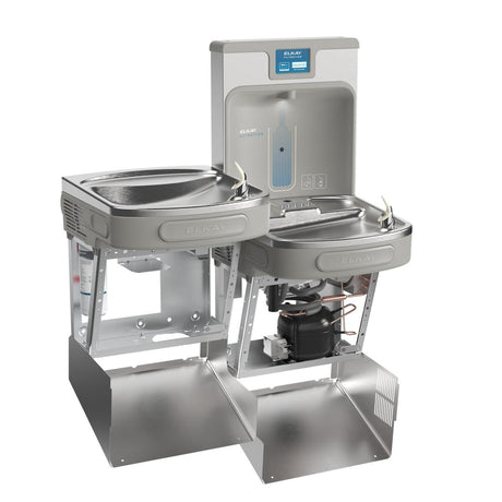 Enhanced Connected ezH2O Bottle Filling Station & Versatile Bi-Level ADA Cooler Refrigerated Stainless High Capacity Lead Reduction Quick Filter Change