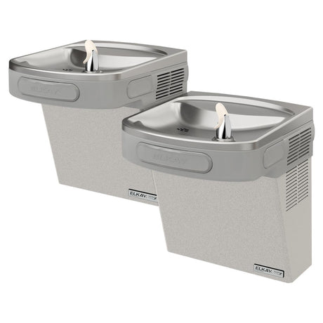 Elkay Versatile Cooler Wall Mount Bi-Level GreenSpec ADA, Filtered Refrigerated Light Gray Granite