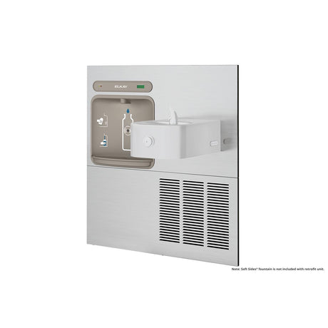 Elkay ezH2O Retrofit Bottle Filling Station with Soft Sides Fountain, Filtered Refrigerated Stainless