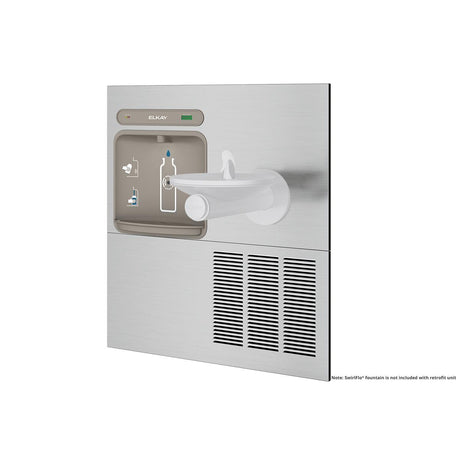 Elkay ezH2O Retrofit Bottle Filling Station with SwirlFlo Fountain, Filtered Refrigerated Stainless