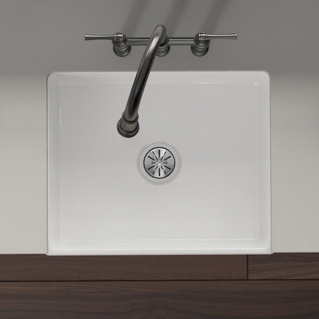 Elkay Fireclay 24-7/16" x 19-11/16" x 9-1/8" Single Bowl Farmhouse Sink, White