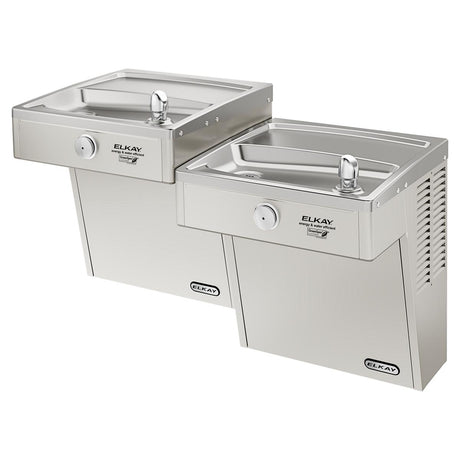 Elkay Cooler Wall Mount Bi-Level GreenSpec ADA, Vandal-Resistant Non-Filtered Refrigerated Stainless