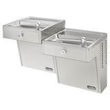 Elkay Cooler Wall Mount Bi-Level ADA Frost Resistant, Vandal-Resistant Non-Filtered Non-Refrigerated Stainless