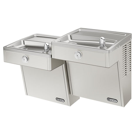 Elkay Cooler Wall Mount Bi-Level Reverse ADA Vandal-Resistant, Non-Filtered Refrigerated Stainless