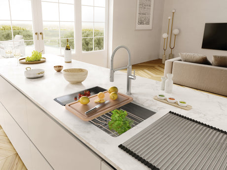 Pescara 32.5-in. x 18.5-in. 18 Gauge Stainless Steel Undermount Single Bowl Kitchen Sink - PTX110-31