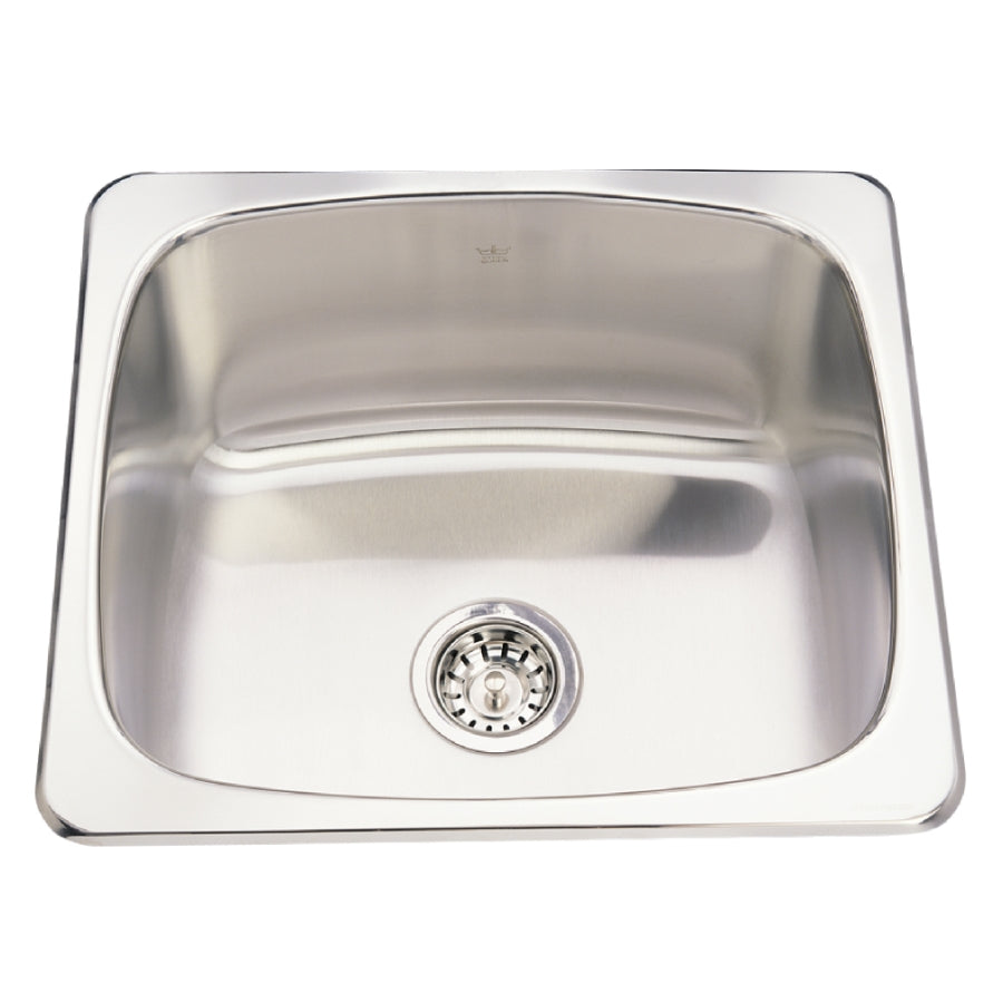 Kindred Utility Collection 20.13-in LR x 18.13-in FB x 10-in DP Drop In Single Bowl Stainless Steel Laundry Sink